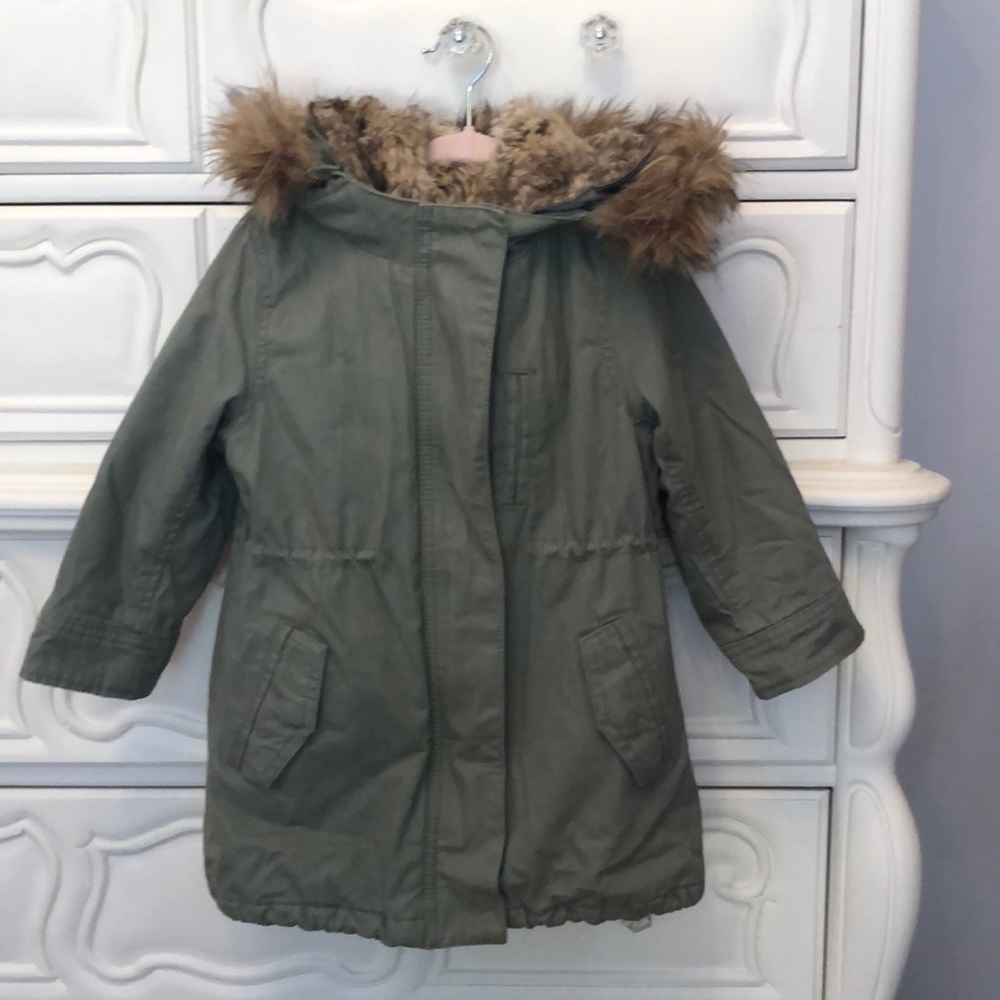 Winter jacket with removal fur vest